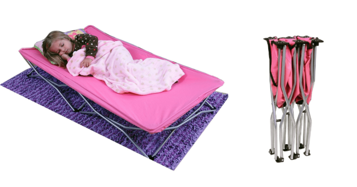 Regalo My Cot Portable Toddler Bed - Foldable Travel Cot With Sheet, 75 Lb Capacity
